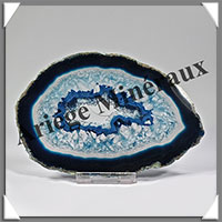 AGATE BLEUE - Tranche Fine - 132x88x7 mm - 97 grammes - Taille 4 - M010
