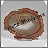 AGATE MARRON - Tranche Fine - 121x96x5 mm - 100 grammes - Taille 4 - M001