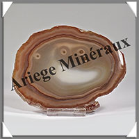 AGATE MARRON - Tranche Fine - 121x96x5 mm - 100 grammes - Taille 4 - M001