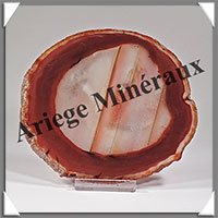 AGATE MARRON - Tranche Fine - 122x108x6 mm - 140 grammes - Taille 4 - M002