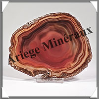 AGATE MARRON - Tranche Fine - 128x108x5 mm - 127 grammes - Taille 4 - M005