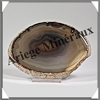AGATE MARRON - Tranche Fine - 118x84x5 mm - 94 grammes - Taille 4 - M007