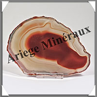 AGATE MARRON - Tranche Fine - 128x96x5 mm - 104 grammes - Taille 4 - M008