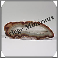 AGATE MARRON - Tranche Fine - 140x32x6 mm - 82 grammes - Taille 4 - M014