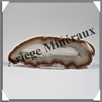 AGATE MARRON - Tranche Fine - 140x32x6 mm - 82 grammes - Taille 4 - M014