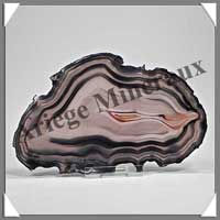 AGATE NOIRE - Tranche Fine - 130x80 mm - 105 grammes - Taille 4 - C002