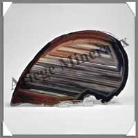AGATE NOIRE - Tranche Fine - 140x90 mm - 137 grammes - Taille 4 - C004