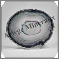 AGATE NOIRE - Tranche Fine - 130x105 mm - 114 grammes - Taille 4 - C005