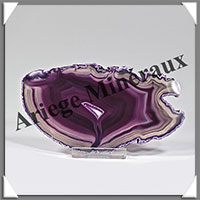 AGATE VIOLETTE - Tranche Fine - 124x68x4 mm - 63 grammes - Taille 4 - M003