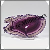 AGATE VIOLETTE - Tranche Fine - 124x68x4 mm - 63 grammes - Taille 4 - M003