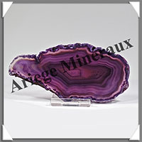 AGATE VIOLETTE - Tranche Fine - 126x62x4 mm - 57 grammes - Taille 4 - M004