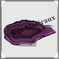 AGATE VIOLETTE - Tranche Fine - 126x62x4 mm - 57 grammes - Taille 4 - M004