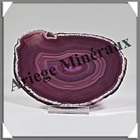 AGATE VIOLETTE - Tranche Fine - 114x78x6 mm - 101 grammes - Taille 4 - M006