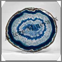 AGATE BLEUE - Tranche Fine - 135x120 mm - 217 grammes - Taille 5 - C001