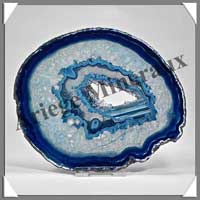 AGATE BLEUE - Tranche Fine - 140x115 mm - 161 grammes - Taille 5 - C002