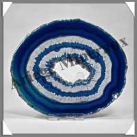 AGATE BLEUE - Tranche Fine - 135x110 mm - 158 grammes - Taille 5 - C003