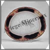 AGATE MARRON - Tranche Fine - 130x110 mm - 136 grammes - Taille 5 - C003