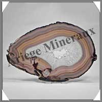 AGATE MARRON - Tranche Fine - 165x107 mm - 172 grammes - Taille 5 - C005