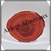 AGATE MARRON - Tranche Fine - 135x115x5 mm - 134 grammes - Taille 5 - M001
