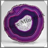 AGATE VIOLETTE - Tranche Fine - 120x115 mm - 138 grammes - Taille 5 - C003