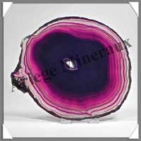 AGATE VIOLETTE - Tranche Fine - 120x105 mm - 127 grammes - Taille 5 - C004