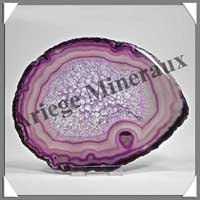 AGATE VIOLETTE - Tranche Fine - 135x105 mm - 114 grammes - Taille 5 - C006