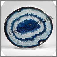 AGATE BLEUE - Tranche Fine - 150x130 mm - 208 grammes - Taille 6 - C001