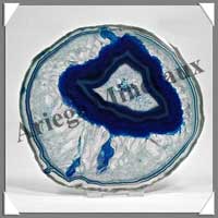 AGATE BLEUE - Tranche Fine - 130x120 mm - 170 grammes - Taille 6 - C002