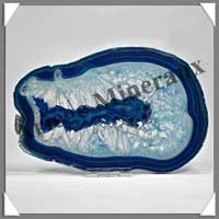 AGATE BLEUE - Tranche Fine - 170x110 mm - 230 grammes - Taille 6 - C004