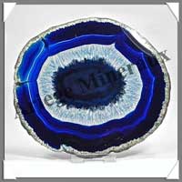 AGATE BLEUE - Tranche Fine - 145x130 mm - 164 grammes - Taille 6 - C005