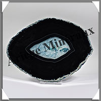 AGATE BLEUE - Tranche Fine - 162x134x5 mm - 193 grammes - Taille 6 - M001