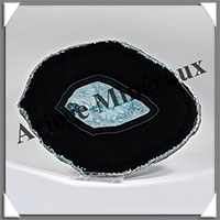 AGATE BLEUE - Tranche Fine - 162x134x5 mm - 193 grammes - Taille 6 - M001