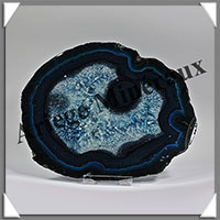 AGATE BLEUE - Tranche Fine - 154x130x5 mm - 170 grammes - Taille 6 - M002