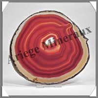 AGATE MARRON - Tranche Fine - 130x125 mm - 121 grammes - Taille 6 - C002