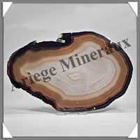 AGATE MARRON - Tranche Fine - 165x115 mm - 173 grammes - Taille 6 - C007