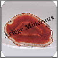AGATE MARRON - Tranche Fine - 160x115x8 mm - 172 grammes - Taille 6 - M001
