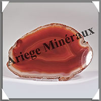 AGATE MARRON - Tranche Fine - 160x115x8 mm - 172 grammes - Taille 6 - M001