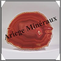 AGATE MARRON - Tranche Fine - 142x132x4 mm - 133 grammes - Taille 6 - M003