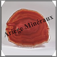 AGATE MARRON - Tranche Fine - 142x132x4 mm - 133 grammes - Taille 6 - M003