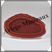 AGATE MARRON - Tranche Fine - 165x102x6 mm - 179 grammes - Taille 6 - M004