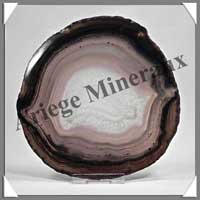 AGATE NOIRE - Tranche Fine - 125x120 mm - 168 grammes - Taille 6 - C003
