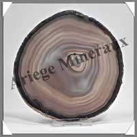 AGATE NOIRE - Tranche Fine - 110x110 mm - 139 grammes - Taille 6 - C004