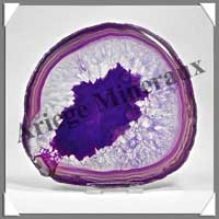 AGATE VIOLETTE - Tranche Fine - 125x120 mm - 173 grammes - Taille 6 - C002