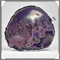 AGATE VIOLETTE - Tranche Fine - 135x125 mm - 213 grammes - Taille 6 - C003