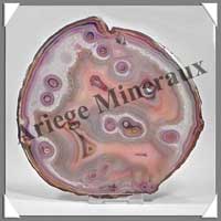 AGATE VIOLETTE - Tranche Fine - 140x130 mm - 175 grammes - Taille 6 - C005