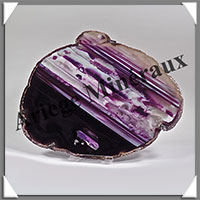 AGATE VIOLETTE - Tranche Fine - 135x135x7 mm - 238 grammes - Taille 6 - M001