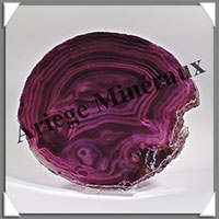 AGATE VIOLETTE - Tranche Fine - 154x149x6 mm - 243 grammes - Taille 6 - M002