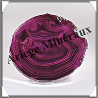AGATE VIOLETTE - Tranche Fine - 154x149x6 mm - 243 grammes - Taille 6 - M002