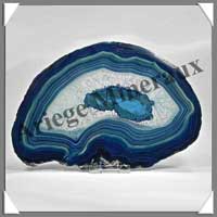 AGATE BLEUE - Tranche Fine - 190x125 mm - 313 grammes - Taille 7 - C001