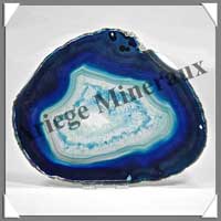 AGATE BLEUE - Tranche Fine - 175x140 mm - 272 grammes - Taille 7 - C002